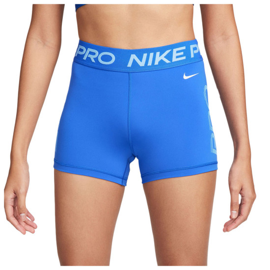 Nike Γυναικείο σορτς-κολάν W Pro Dri-FIT Mid-Rise 3IN Graphic Shorts